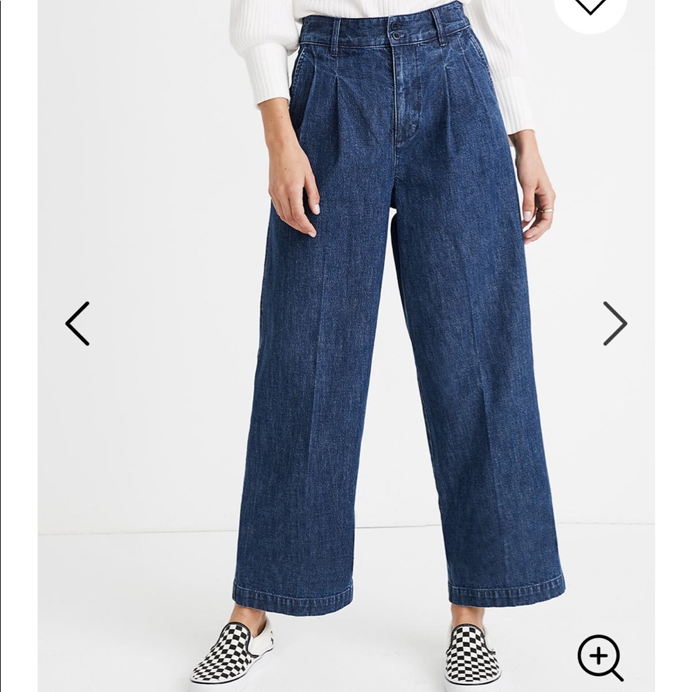Madewell Pleated Wide-Leg Jeans